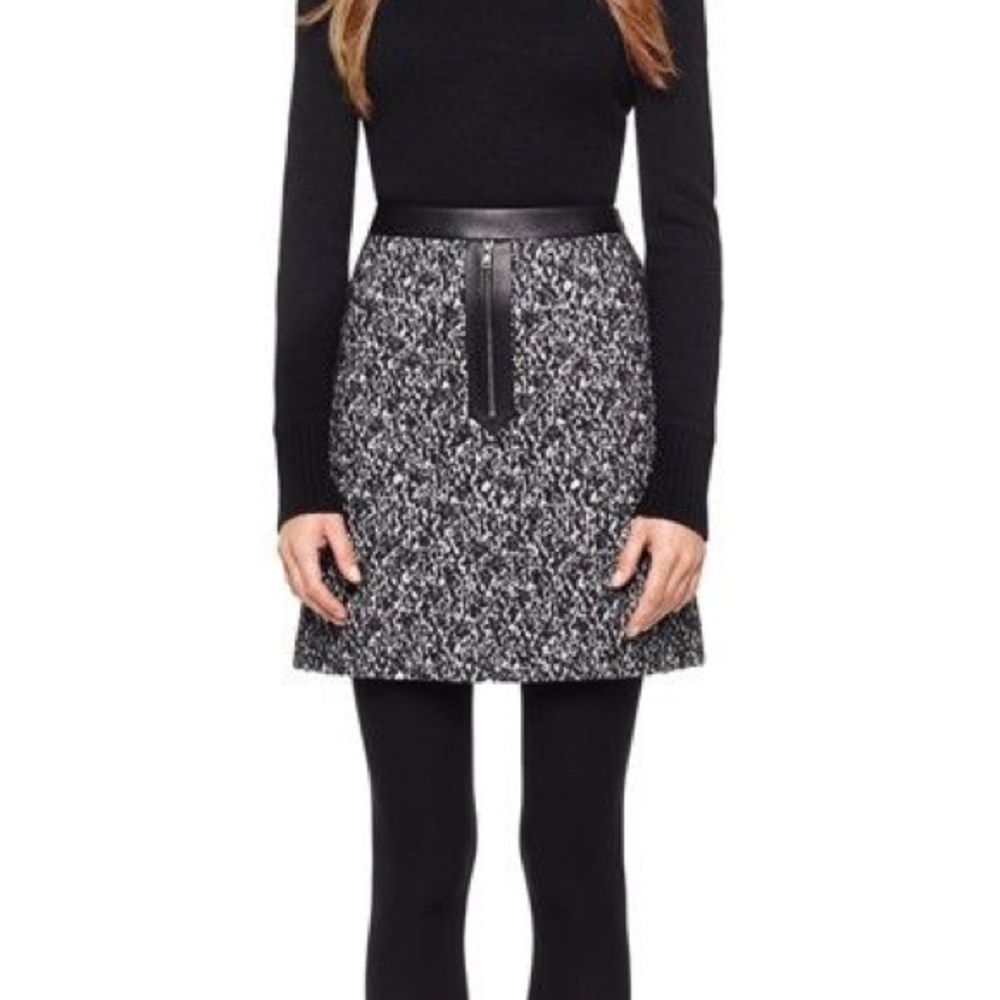 Judith & Charles Tweed Wool Blend Black and White Angela Mini Skirt, size 4